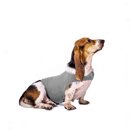 Anti-Angst-Hundeweste, Donner-Shirt, Sport-Dekompressions-Sedierungspaket, lindert Angst und Aufregung des Hundes, weiche Haustierkleidung (Color : Light Grey, Size : L) von INSTR
