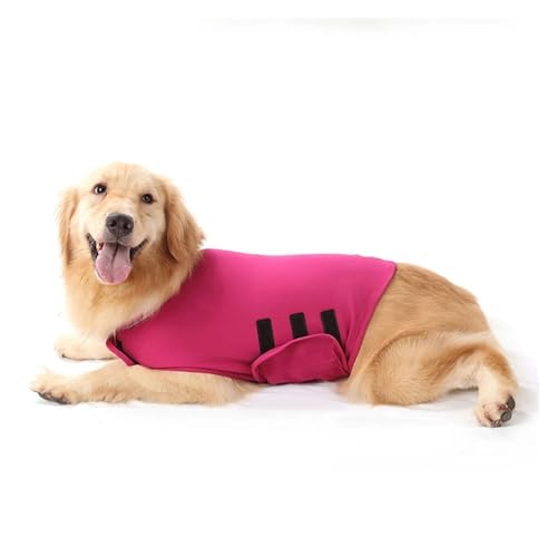 Anti-Angst-Hundeweste, Donner-Shirt, Sport-Dekompressions-Sedierungspaket, lindert Angst und Aufregung des Hundes, weiche Haustierkleidung (Color : Rose red, Size : XL) von INSTR