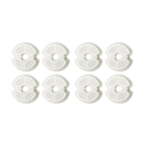 Ersatzfilter for Katzenbrunnenfilter, kompatibel mit Katzentrinker, automatischem Wasserspender for Haustiere, dreifacher Filtration (Color : 8pcs, Size : 100x105x30mm) von INSTR