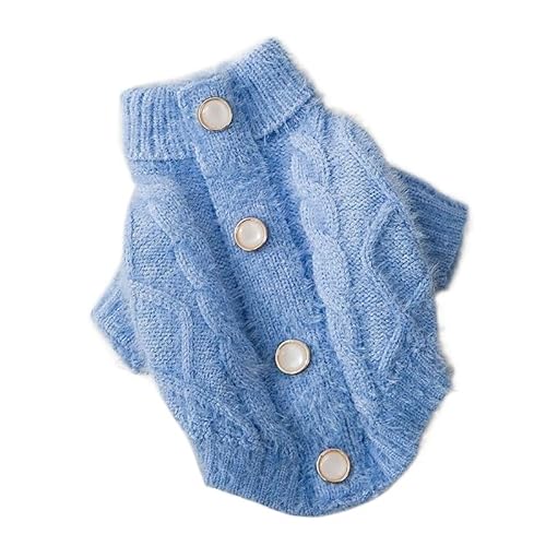 Haustier-Cardigan, Karierter Pullover, Kätzchen-Welpen-Pullover, Winterkleidung, Hundekleidung, kompatibel mit kleinen Hunden, luxuriös (Color : Type C, Size : S) von INSTR