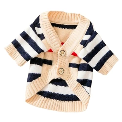 Haustier-Cardigan, Karierter Pullover, Kätzchen-Welpen-Pullover, Winterkleidung, Hundekleidung, kompatibel mit kleinen Hunden, luxuriös (Color : Type E, Size : M) von INSTR
