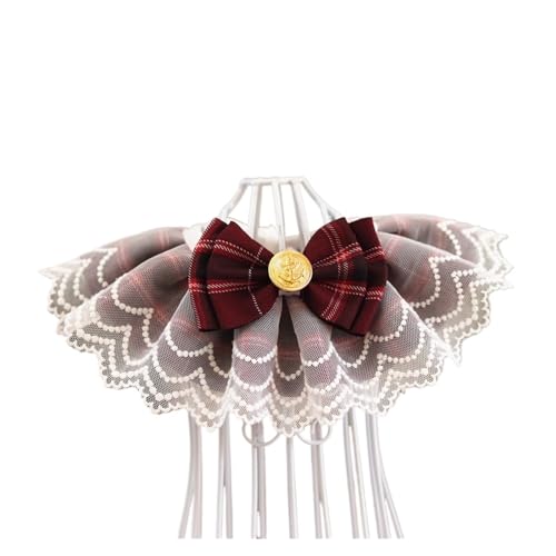 Haustier-Lätzchen, rosa Kariertes Band, Fliege for Hunde, Organza-Baumwoll-Gaze, Hunde-Halskette, Lätzchen, Katzen-Zubehör, spezielle Haustierprodukte for Kätzchen (Color : Red, Size : L- for neck30 Haustier-Lätzchen, rosa Kariertes Band, Fliege for Hunde, Organza-Baumwoll-Gaze, Hunde-Halskette, Lätzchen, Katzen-Zubehör, spezielle Haustierprodukte for Kätzchen (Color : Red, Size : L- for neck30 von INSTR