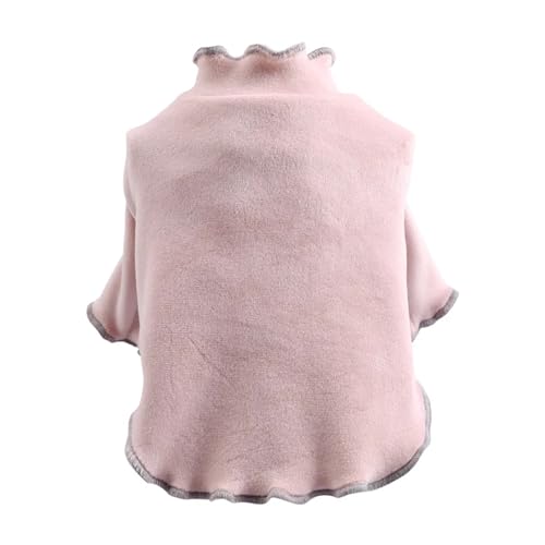 Haustier-Unterhemd, Teddy, Warmer Pullover, einfarbig, for Welpen, gestrickte Haustier-Pullover, Haustier-Hundekleidung (Color : Pink, Size : S) von INSTR
