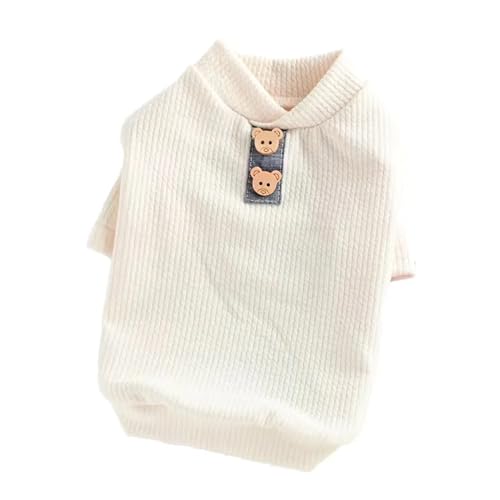 Hoher Kragen, elastisches Bodenshirt, gestreifte Kleidung for Hunde, Welpen, Baumwolle, Warmer Pullover, kompatibel mit Hunden und Katzen, Pullover, Kostümbekleidung (Color : White, Size : M-2.0-3.0 Hoher Kragen, elastisches Bodenshirt, gestreifte Kleidung for Hunde, Welpen, Baumwolle, Warmer Pullover, kompatibel mit Hunden und Katzen, Pullover, Kostümbekleidung (Color : White, Size : M-2.0-3.0 von INSTR