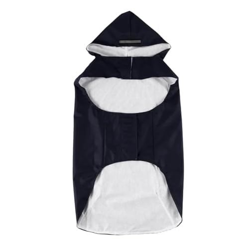 Hund Regenmantel wasserdichte Hoodie Jacke Regen Poncho Haustier Regenbekleidung Kleidung Mit Reflektierende Streifen Outdoor Hunde Regenmantel Zubehör (Color : Black, Size : M) von INSTR