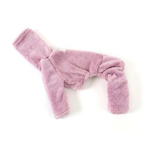 Hunde-Overalls aus Korallenfleece, warme Winter-Hundekleidung, kompatibel mit italienischen Windhunden, Whippets, Deerhounds, Bedlington Terrier, vierbeiniger Pyjama (Color : Purple, Size : M) von INSTR