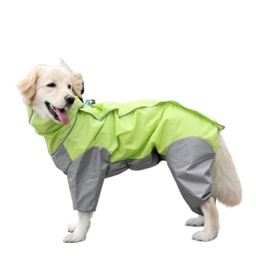 Hunde-Regenmantel, wasserdicht, Hundeanzüge, Gepunkteter Regenumhang, kompatibel mit mittelgroßen und großen Hunden, Kapuzenjacke, Poncho, Haustier-Regenmantel (Color : 1, Size : 16) von INSTR
