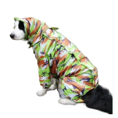 Hunde-Regenmantel, wasserdicht, Hundeanzüge, Gepunkteter Regenumhang, kompatibel mit mittelgroßen und großen Hunden, Kapuzenjacke, Poncho, Haustier-Regenmantel (Color : 3, Size : 28) von INSTR