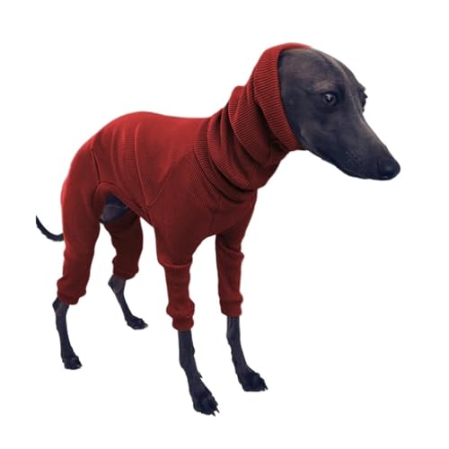 Kleidung for italienische Windhunde, Whippet, Leichter Hunde-Overall, kompatibel mit mittelgroßen, großen und großen Hunden, Rollkragen-Haustier-Pyjama, Einteiler, kompatibel mit Schäferhund (Color : von INSTR