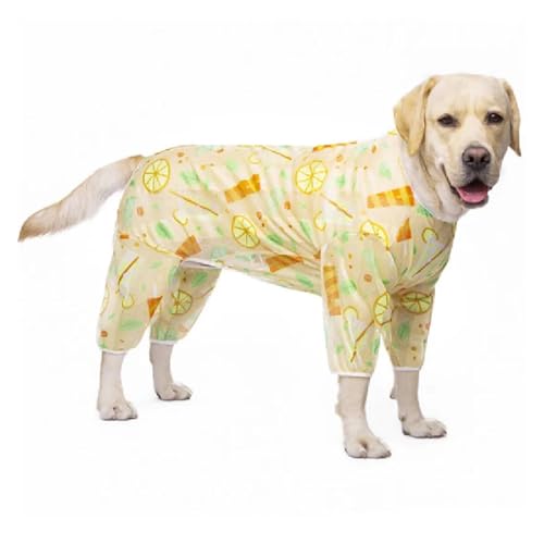 Kühlweste for große Hunde, Sommerkleidung for Hunde, atmungsaktives T-Shirt, kompatibel mit mittelgroßen Hunden, Netz-Overall for Hunde, Kühlzubehör for Hunde (Color : A-orange, Size : 5XL) von INSTR