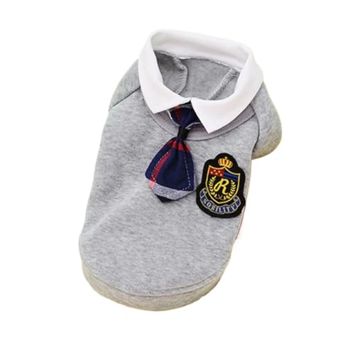 Paar Haustier Hund Kleidung Haustier Uniform Kleidung kompatibel mit kleinen mittelgroßen Hunden Kostüm Chihuahua Welpen Haustier Shirt Kleidung kompatibel mit Hunden (Color : Gray Shirt, Size : XL Paar Haustier Hund Kleidung Haustier Uniform Kleidung kompatibel mit kleinen mittelgroßen Hunden Kostüm Chihuahua Welpen Haustier Shirt Kleidung kompatibel mit Hunden (Color : Gray Shirt, Size : XL von INSTR