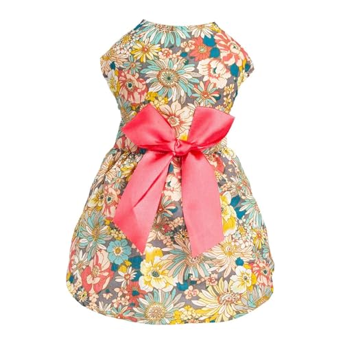 Schleifen-Design, Blumenkleid for Hündchen, Sommerkleid for Welpen, Katzenweste, Hemd, Kleidung, kompatibel mit kleinen Hunden und Katzen, süße Hundekleidung, kompatibel mit Chihuahua (Color : Color Schleifen-Design, Blumenkleid for Hündchen, Sommerkleid for Welpen, Katzenweste, Hemd, Kleidung, kompatibel mit kleinen Hunden und Katzen, süße Hundekleidung, kompatibel mit Chihuahua (Color : Color von INSTR