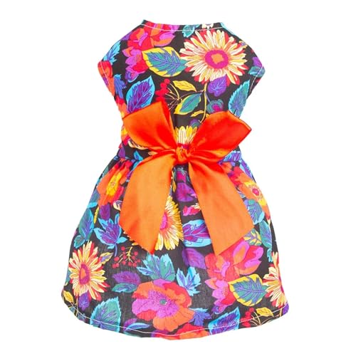 Schleifen-Design, Blumenkleid for Hündchen, Sommerkleid for Welpen, Katzenweste, Hemd, Kleidung, kompatibel mit kleinen Hunden und Katzen, süße Hundekleidung, kompatibel mit Chihuahua (Color : Color Schleifen-Design, Blumenkleid for Hündchen, Sommerkleid for Welpen, Katzenweste, Hemd, Kleidung, kompatibel mit kleinen Hunden und Katzen, süße Hundekleidung, kompatibel mit Chihuahua (Color : Color von INSTR