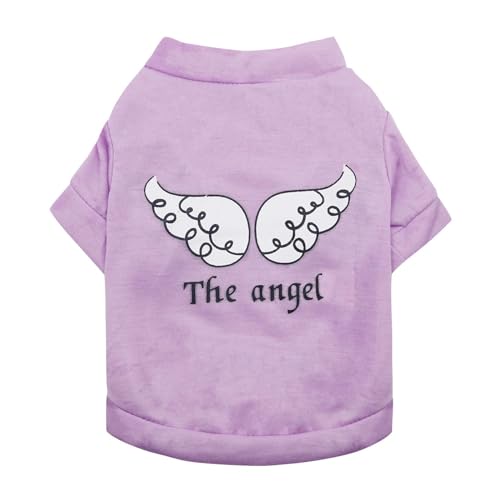 Sommer/Frühling Hundekleidung, hochwertige atmungsaktive Haustierkleidung, weiche Flügel, Bedruckt, französische Bulldoggenkleidung, kompatibel mit kleinen Hunden, T-Shirt XS-L (Color : Purple, Size Sommer/Frühling Hundekleidung, hochwertige atmungsaktive Haustierkleidung, weiche Flügel, Bedruckt, französische Bulldoggenkleidung, kompatibel mit kleinen Hunden, T-Shirt XS-L (Color : Purple, Size von INSTR