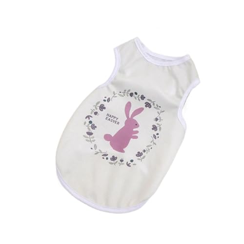 Sommer Lüften Hund Kleidung for Kleine Mittelgroße Hunde Welpen Katze Dünne Atmungsaktive Weste T-Shirt Haustier Kleidung Hund Kostüme Hund liefert (Color : Apricot Rabbit, Size : M) von INSTR