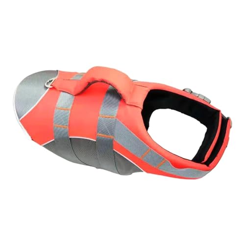 Sommer-Sicherheits-Schwimmweste for Hunde, kompatibel mit kleinen und großen Hunden, Badeanzug, Haustiergeschirr, Schwimmweste, Kleidung, Bulldogge, Labrador, Badebekleidung, S-XL (Color : Orange, S von INSTR