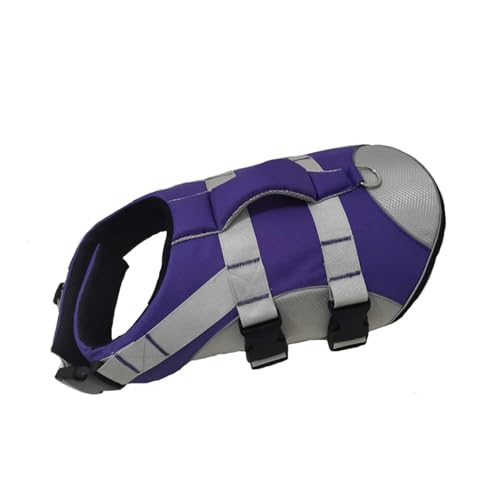 Sommer-Sicherheits-Schwimmweste for Hunde, kompatibel mit kleinen und großen Hunden, Badeanzug, Haustiergeschirr, Schwimmweste, Kleidung, Bulldogge, Labrador, Badebekleidung, S-XL (Color : Purple, S Sommer-Sicherheits-Schwimmweste for Hunde, kompatibel mit kleinen und großen Hunden, Badeanzug, Haustiergeschirr, Schwimmweste, Kleidung, Bulldogge, Labrador, Badebekleidung, S-XL (Color : Purple, S von INSTR