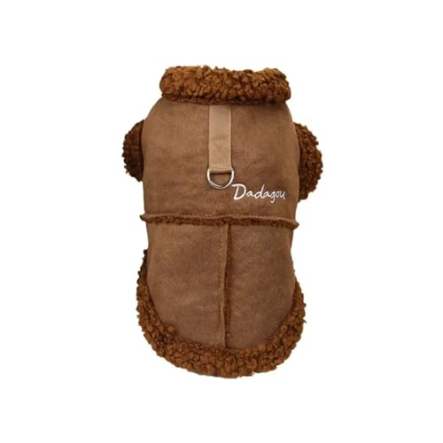 Winter-Welpenjacke, warme Hundekleidung, Haustier-Baumwollmantel, kompatibel mit kleinen mittelgroßen Hunden, französische Bulldoggen-Kleidung, Chihuahua, Yorker Mops-Kostüme (Color : Brown, Size : Winter-Welpenjacke, warme Hundekleidung, Haustier-Baumwollmantel, kompatibel mit kleinen mittelgroßen Hunden, französische Bulldoggen-Kleidung, Chihuahua, Yorker Mops-Kostüme (Color : Brown, Size : von INSTR