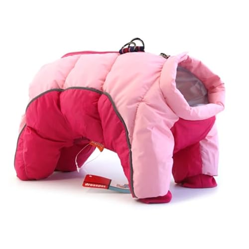 Winterkleidung for Hunde, kompatibel mit kleinen Hunden, warme, reflektierende Welpenkleidung, Kostüm for französische Bulldogge, mittlerer Mantel, kompatibel mit Chihuahua-Hundejacke (Color : Pink, von INSTR