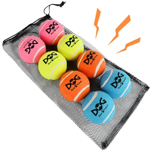 INSUM Große Tennisbälle für Hunde – 8 Stück, 7,6 cm, langlebig, ungiftig, Outdoor-Hundespielzeug, Bälle mit Netztasche, SGS-zertifiziert, buntes Apportierspielzeug, mittelgroße und große Rassen INSUM Große Tennisbälle für Hunde – 8 Stück, 7,6 cm, langlebig, ungiftig, Outdoor-Hundespielzeug, Bälle mit Netztasche, SGS-zertifiziert, buntes Apportierspielzeug, mittelgroße und große Rassen von INSUM