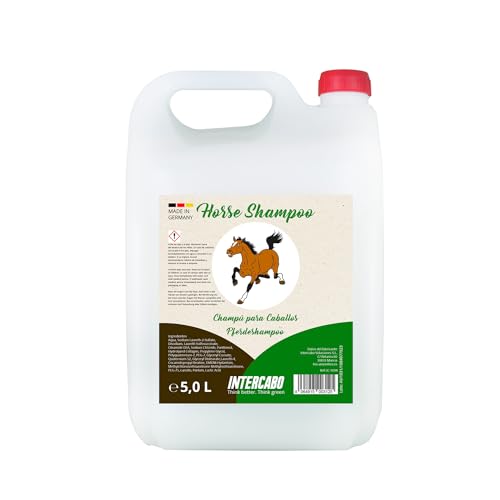 Premium Shampoo für Pferde in Karaffe 5 Liter - Tiefenreinigung und sanfte Pflege für alle Pferderassen von INTERCABO
