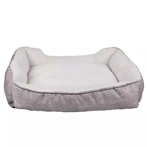 INTIRILIFE Flauschiges Plüsch Haustierbett in Grau - 50 x 40 x 13 cm - Weiches rutschfestes Hundebett Katzenbett Kissen Komfortables Hundesofa Katzensofa für Hunde und Katzen INTIRILIFE Flauschiges Plüsch Haustierbett in Grau - 50 x 40 x 13 cm - Weiches rutschfestes Hundebett Katzenbett Kissen Komfortables Hundesofa Katzensofa für Hunde und Katzen von INTIRILIFE