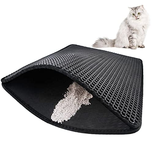 Intirilife Katzenklo Matte in 65 x 75 x 1.3 cm - Wasserfest, einfach zu reinigen - Katzenstreu Matte von INTIRILIFE