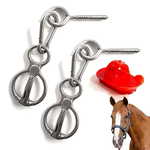 INTONX Pferde Bindering 2er Pack - Stall und Anhänger Zubehör für Pferde - Anbindungsring Krawatten für Stall - Komplett mit Pferdewaschbürste INTONX Pferde Bindering 2er Pack - Stall und Anhänger Zubehör für Pferde - Anbindungsring Krawatten für Stall - Komplett mit Pferdewaschbürste von INTONX
