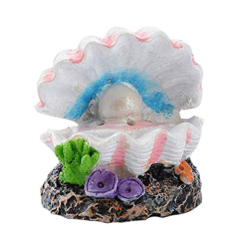 INVEES Aquarium-Muschel, Perlenblasenstein, Luftstein, Ornament, Terrarium-Ornamente, Landschaftsdekoration für Aquarium, Aquarium (Bubble Pearl Shell) von INVEES