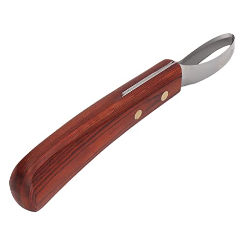 INVEES Farrier Tools Hufmesser – Ovales Pferde-Hufmesser mit Holzgriff, Edelstahl-Hufschneider, 19,5 cm von INVEES