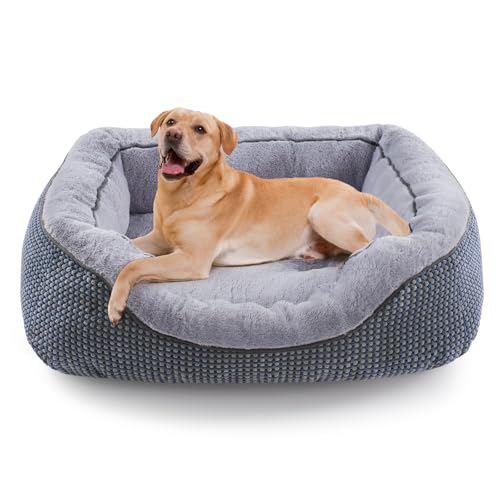 INVENHO Großes Hundebett, waschbar, orthopädisch, wärmend, weich, langlebig, mit rutschfester Unterseite von INVENHO