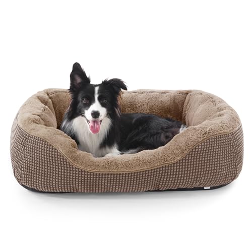 INVENHO Hundebett, Größe M, orthopädisch, wärmend, weich, beruhigend, langlebig, mit rutschfester Unterseite von INVENHO