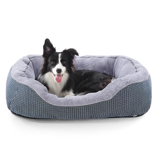 INVENHO Hundebett, Größe M, orthopädisch, wärmend, weich, beruhigend, langlebig, mit rutschfester Unterseite von INVENHO