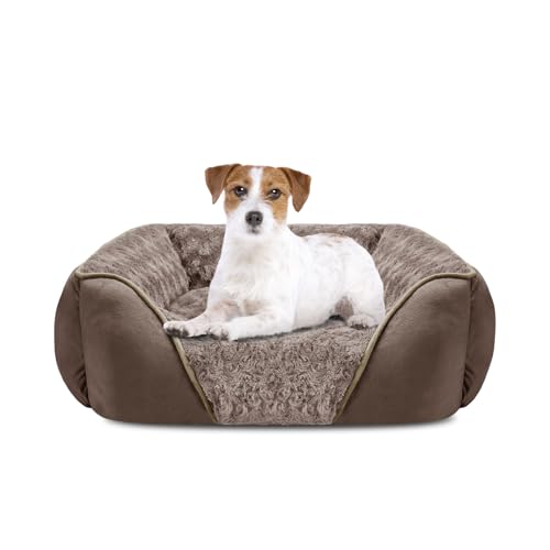 INVENHO Hundebett, rechteckig, waschbar, orthopädisch, weich, beruhigend, langlebig, mit rutschfester Unterseite von INVENHO