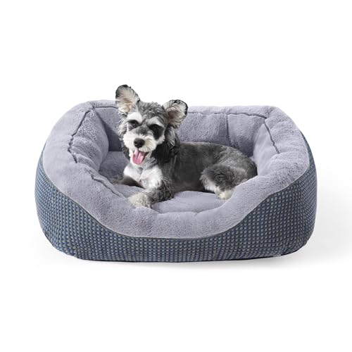 INVENHO Kleines Hundebett, waschbar, orthopädisch, beruhigend, wärmend, langlebig, mit rutschfester Unterseite von INVENHO