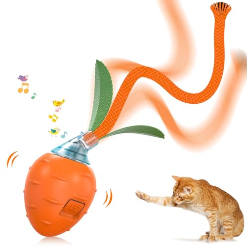 IOKHEIRA Interaktives Katzenspielzeug Selbstbeschäftigung, 3 Modi Unregelmäßigen Bewegung Automatisches Katzenspielzeug Ball Elektrisch, Kitten Spielzeug Intelligenz mit USB-Aufladung von IOKHEIRA