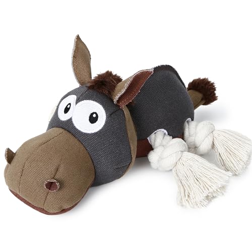 IOKHEIRA Quietschendes Hundespielzeug für kleine und mittelgroße Hunde - Kuh-Esel von IOKHEIRA