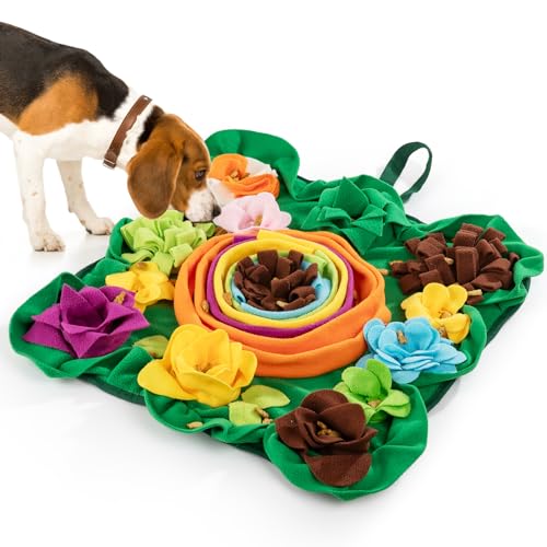 IOKHEIRA Schnüffelmatte für Hunde, interaktives Fütterungsspiel Spielzeug für Hunde, Haustierfuttermatte für Geruchstraining, Hundespielzeug für große, mittelgroße kleine Hunde von IOKHEIRA