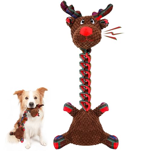 IOKHEIRA Weihnachts Hundespielzeug, Quietschendes Hundespielzeug, Zerrspiel Interaktives Spielzeug gegen Langeweile IOKHEIRA Weihnachts Hundespielzeug, Quietschendes Hundespielzeug, Zerrspiel Interaktives Spielzeug gegen Langeweile von IOKHEIRA