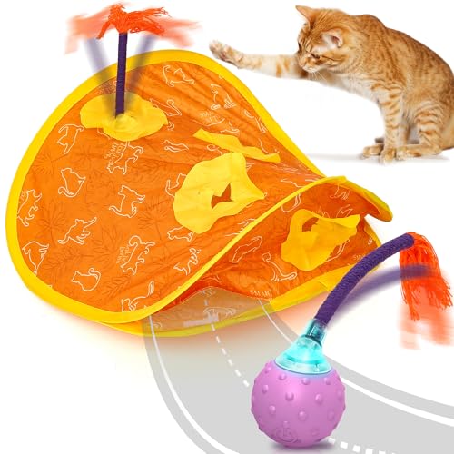 IOKHEIRA Katzenspielzeug, Elektrisches Katzenballspielzeug, Interaktives Katzenspielzeug, schnell rollender Ball in der Spielmatte, Automatisches bewegungsaktiviertes IOKHEIRA Katzenspielzeug, Elektrisches Katzenballspielzeug, Interaktives Katzenspielzeug, schnell rollender Ball in der Spielmatte, Automatisches bewegungsaktiviertes von IOKHEIRA