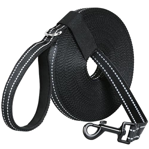 Schleppleine für Hunde, 5M/10M/15M/20M Robuste Lange Hundeleine Reflektierend Trainingsleine mit Bequem Handschlaufe, Ausbildungsleine für Kleine bis Große Hunde (10M) von IOKHEIRA