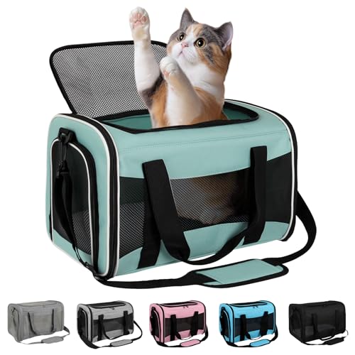 Katzentragetasche mit weichen Seiten, atmungsaktiv, Netzstoff, von Fluggesellschaften zugelassen, Hundetragetasche für Haustiere bis zu 6,8 kg, tragbare Hundetragetasche mit weichem Polster für Katzentragetasche mit weichen Seiten, atmungsaktiv, Netzstoff, von Fluggesellschaften zugelassen, Hundetragetasche für Haustiere bis zu 6,8 kg, tragbare Hundetragetasche mit weichem Polster für von IONRIVER