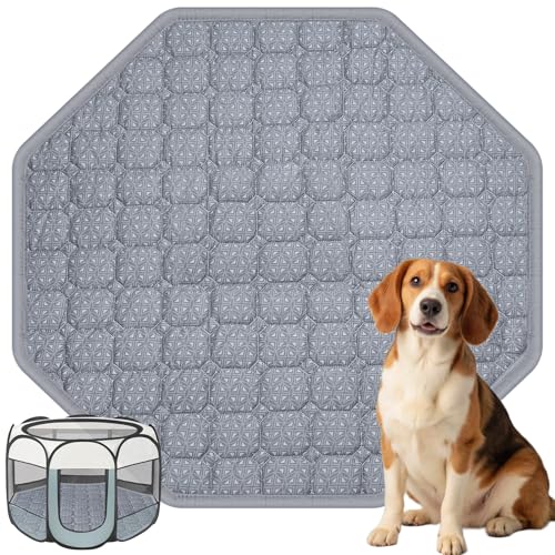 Hundebett, geeignet für Laufstall, waschbar, für mittelgroße Hunde, weiche Matte mit rutschfester Unterseite, Grau, 91,4 cm Hundebett, geeignet für Laufstall, waschbar, für mittelgroße Hunde, weiche Matte mit rutschfester Unterseite, Grau, 91,4 cm von IPOZITO