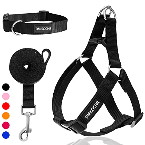 No Pull Dog Harness - Step in Easy Walking Dog Harness and Leash for Small Medium Large Dog - Escape Proof Adjustable Soft Nylon Full Body Dog Harness Leash Collar Set von IPRAVOCI
