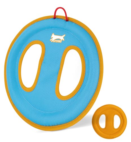 IPTPAS Dog Flying Disc Dog Flyer Toy for Apporch, Durable Nylon 24.1 cm Diameter with Soft and Thick Edges, Gentle on Teeth & Gums, Lightweight & Water Floating, Outdoor Play for All Breeds (C-Blue IPTPAS Dog Flying Disc Dog Flyer Toy for Apporch, Durable Nylon 24.1 cm Diameter with Soft and Thick Edges, Gentle on Teeth & Gums, Lightweight & Water Floating, Outdoor Play for All Breeds (C-Blue von IPTPAS
