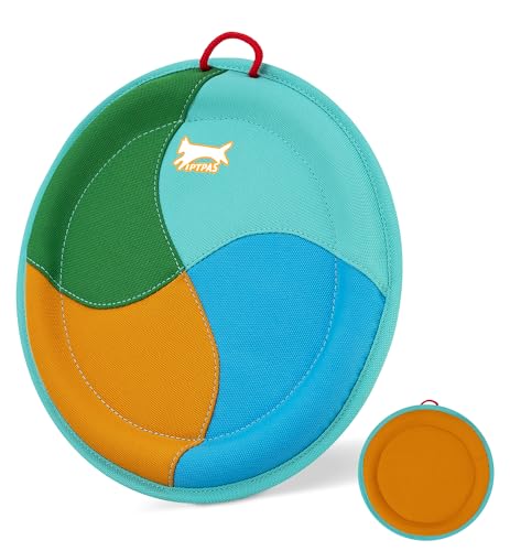 IPTPAS Dog Flying Disc Dog Flyer Toy for Apporch, Durable Nylon 24.1 cm Diameter with Soft and Thick Edges, Gentle on Teeth & Gums, Lightweight & Water Floating, Outdoor Play for All Breeds IPTPAS Dog Flying Disc Dog Flyer Toy for Apporch, Durable Nylon 24.1 cm Diameter with Soft and Thick Edges, Gentle on Teeth & Gums, Lightweight & Water Floating, Outdoor Play for All Breeds von IPTPAS