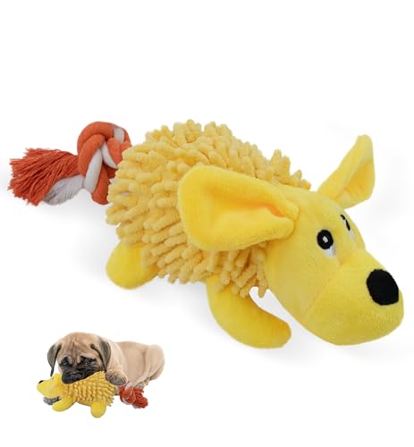IPTPAS Quietschendes Hundespielzeug – Plüsch-Hundespielzeug mit weichem, strapazierfähigem Stoff für kleine, mittelgroße und große Rassen, interaktives Tauziehen, Kauspielzeug, Zahnreinigung, von IPTPAS