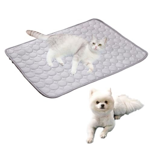 Atmungsaktive Sommerkühlkissen for Haustiere, 100 X 70 Cm, Kühlmatte for Haustiere, Kühlkissen for Katzen, Ungiftige Schlafmatte, Wiederverwendbare Hunde-Heimmatte, for Große Hunde, Katzen Und Tiere(G von IRCKONCI