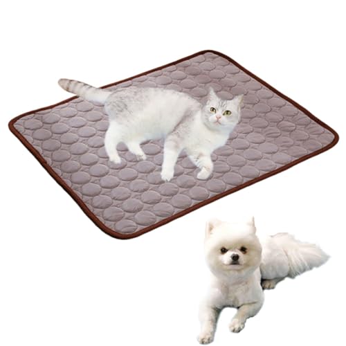 Atmungsaktive Sommerkühlkissen for Haustiere, 100 X 70 Cm, Kühlmatte for Haustiere, Kühlkissen for Katzen, Ungiftige Schlafmatte, Wiederverwendbare Hunde-Heimmatte, for Große Hunde, Katzen Und Tiere(B von IRCKONCI