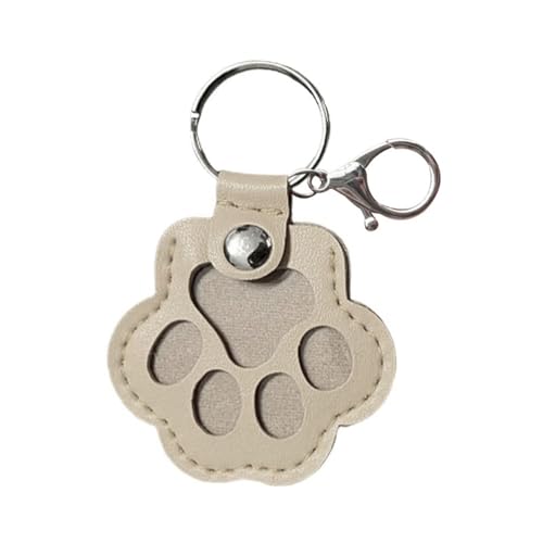 IRCKONCI Schlüsselanhänger Zur Aufbewahrung Von Hundehaaren, Geschenke Zur Erinnerung An Haustiere, Süßer Schlüsselanhänger Mit Pfoten Aus Leder, Schlüsselanhänger Mit Tierhaaren(Gray) von IRCKONCI